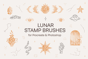 Lunar Stamp Brushes for Procreate