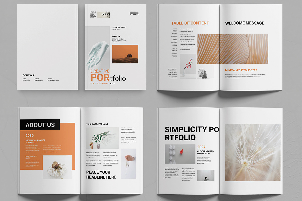 Minimalist Portfolio Design, a Stationery Template by MightyDesign (Photo 2 of 6)