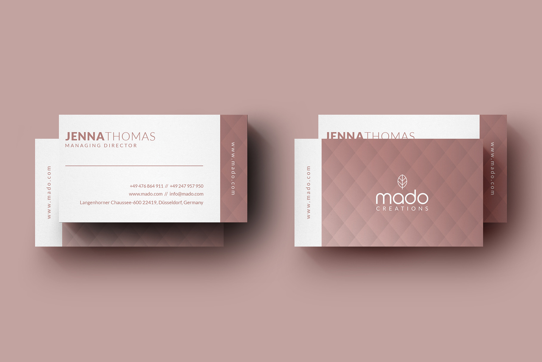 Premium Pink Business Card, a Business Card Template by Marvel