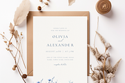 Dusty Blue Wedding Invitation, a Card Template by heynomi (Thumbnail 9 of 13)