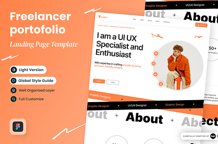 Visivibe - Freelancer Portfolio, a Landing Page Template by SLAB! Design