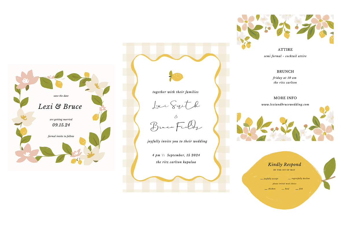 Garden Party Wedding Stationery, a Templates & Theme by Olive & Lu Paper