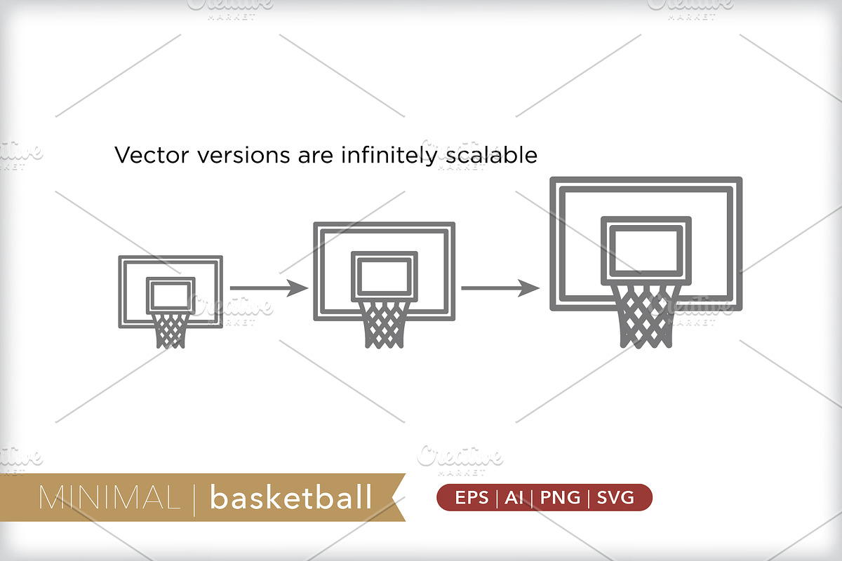 Minimal basketball icons, an Outline Icon by Picture Window (Photo 4 of 5)
