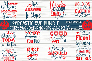 Sarcastic Svg Bundle, an Object Graphic by CrexoraLab