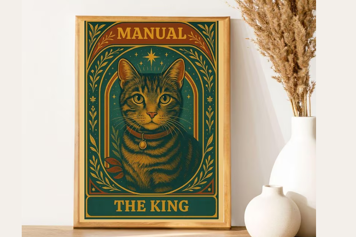 Custom Cat Tarot Card Art Print, an Animal Illustration by HubbaDigitals (Photo 6 of 6)