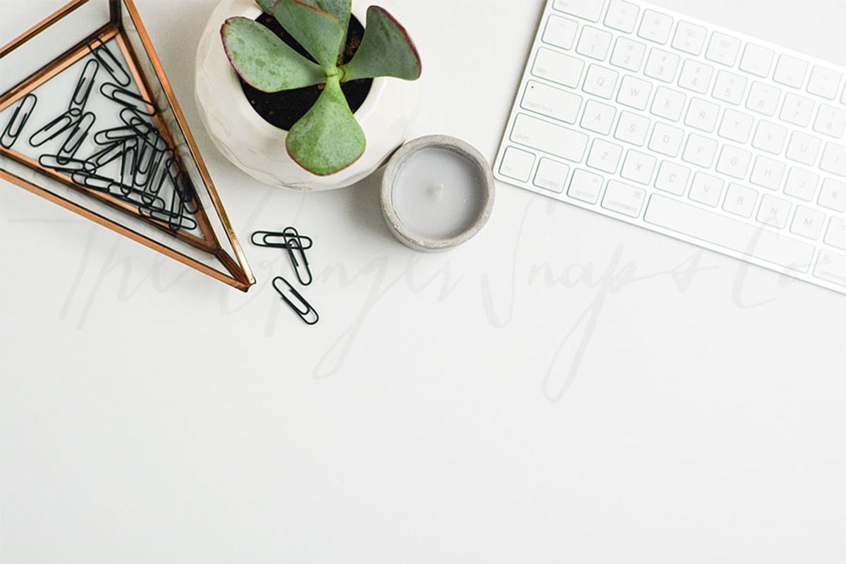 Modern Minimalist Styled Desktop, a Product Mockup by The Ginger Snaps Co (Photo 2 of 2)