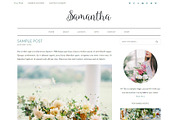 SAMANTHA WORDPRESS THEME, a WordPress Template by Bites to Brand (Thumbnail 1 of 2)