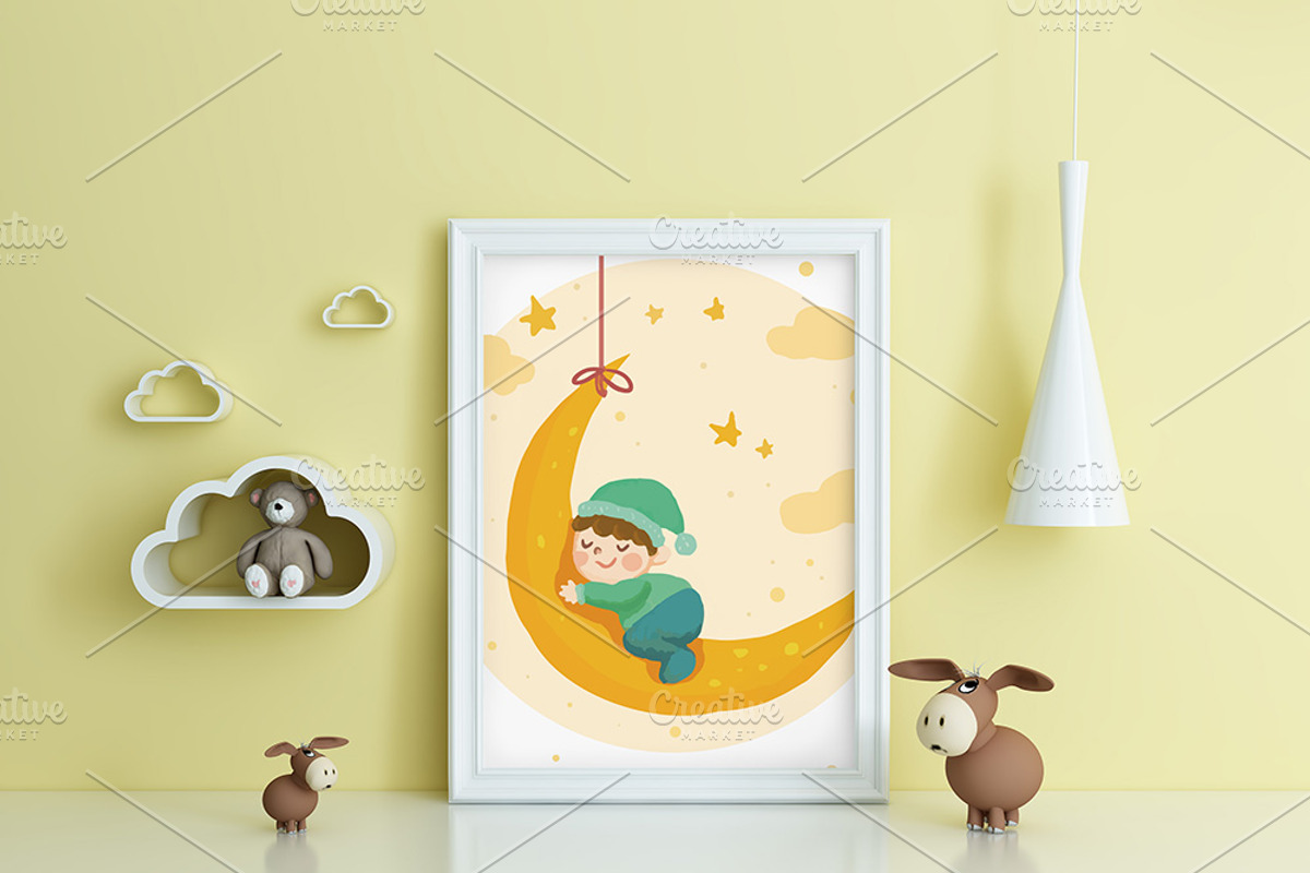 Kids Room Frame Mockups, a Print Template by Milan Mockup (Photo 5 of 6)