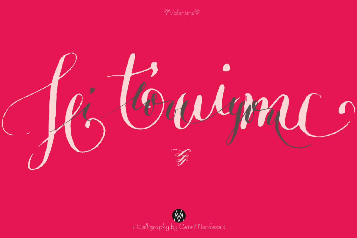 Valentine´s calligraphy, a Decorative Illustration by MendozaVergara (Photo 4 of 5)