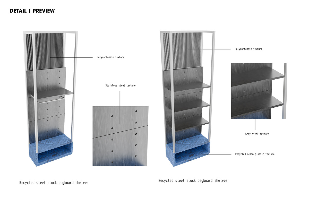 3D Recycled Steel Display Set, a Furniture 3D Model by made_by_nope (Photo 4 of 13)