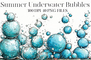 summer sea underwater bubbles clipar, an Illustration by Designworld (Thumbnail 1 of 8)