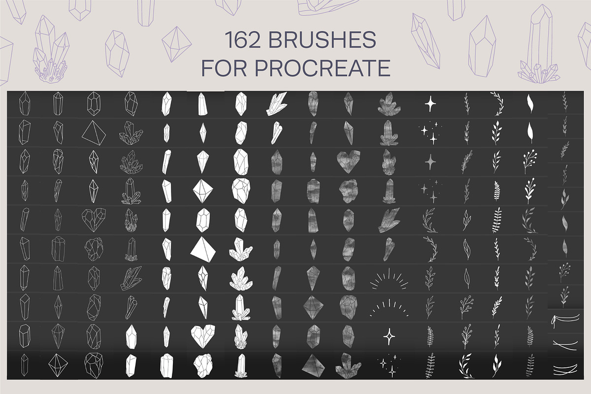 Bundle. Mushrooms, Crystals, Peony., a Brush Add-On by NinaFedorova (Photo 17 of 20)