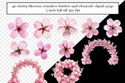 Cherry Blossom Seamless Borders, an Object Graphic by AllTheKewtClipart (Thumbnail 7 of 10)