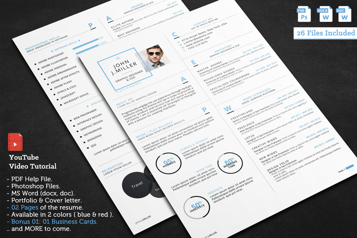 The Clean Resume, a Resume Template by CodePower (Photo 1 of 5)