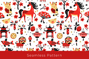 Lunar New Year 2026 Red Fire Horse, a Seasonal Illustration by VasilkovS (Thumbnail 4 of 8)