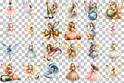 New Year Fairy Girls Clipart, an Illustration by DreamCafeArt (Thumbnail 3 of 6)