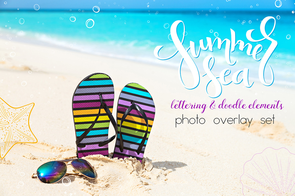 Summer sea lettering and doodle set, a Graphic by catary art (Photo 1 of 8)