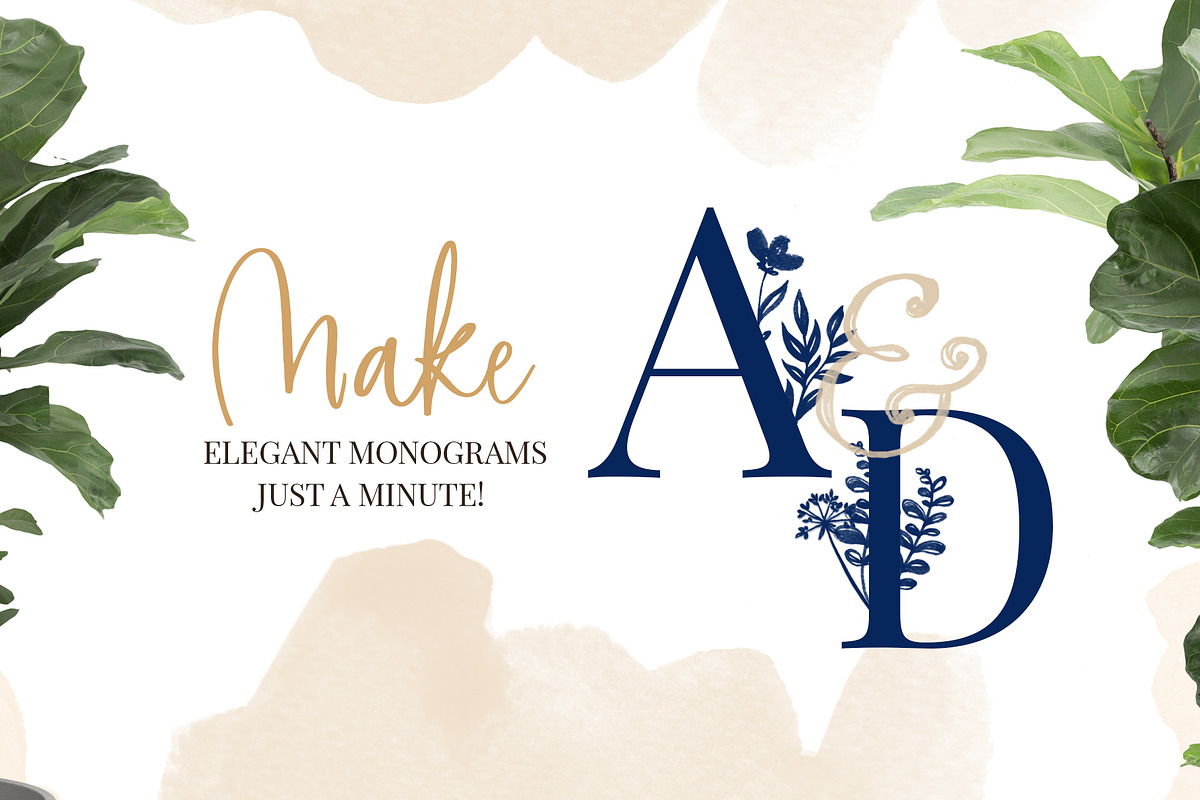 Blooming watercolor brushes set preview 8