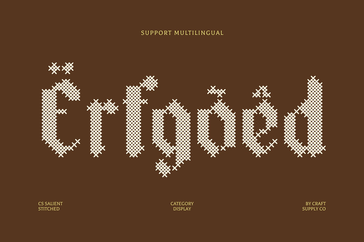 CS Salient Stitched, a Blackletter Font by Craft Supply Co. (Photo 7 of 8)