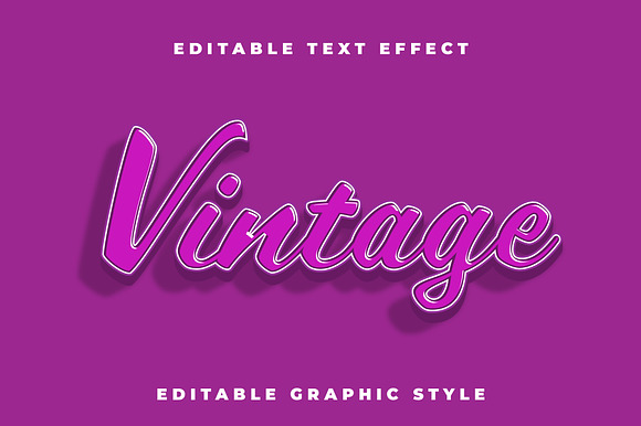 Retro Script Shadow Text Effect preview 4