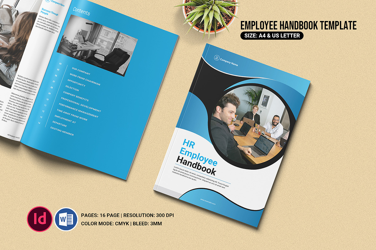 HR / Employee Handbook Template, a Brochure Template by retrographix (Photo 2 of 6)