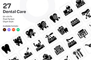 Dental Care Icons Set - Glyph, a Solid Icon by Kmg Design (Thumbnail 1 of 2)