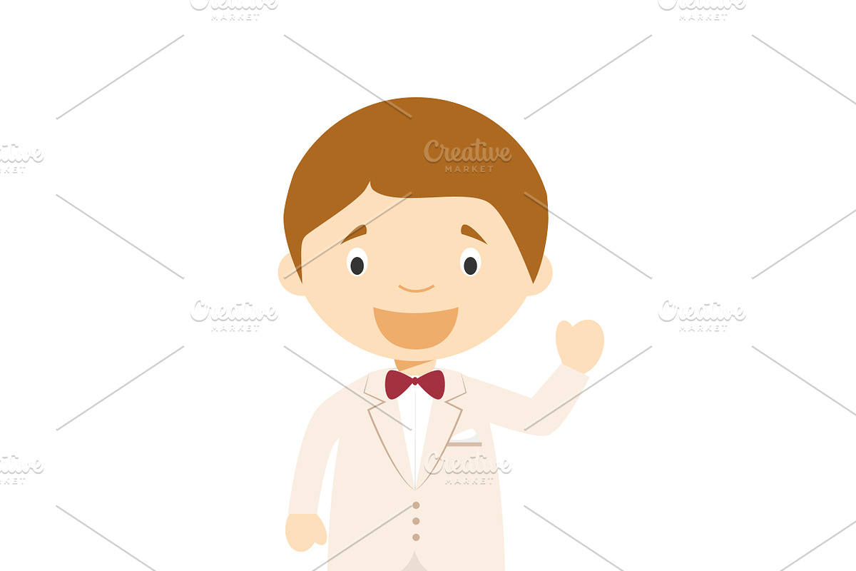 Wedding characters in cartoon style, a Person Illustration by asantosg (Photo 19 of 25)