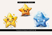 Cartoon Star PNG Clipart Set, an Object Illustration by Geniecreativestudio (Thumbnail 4 of 9)