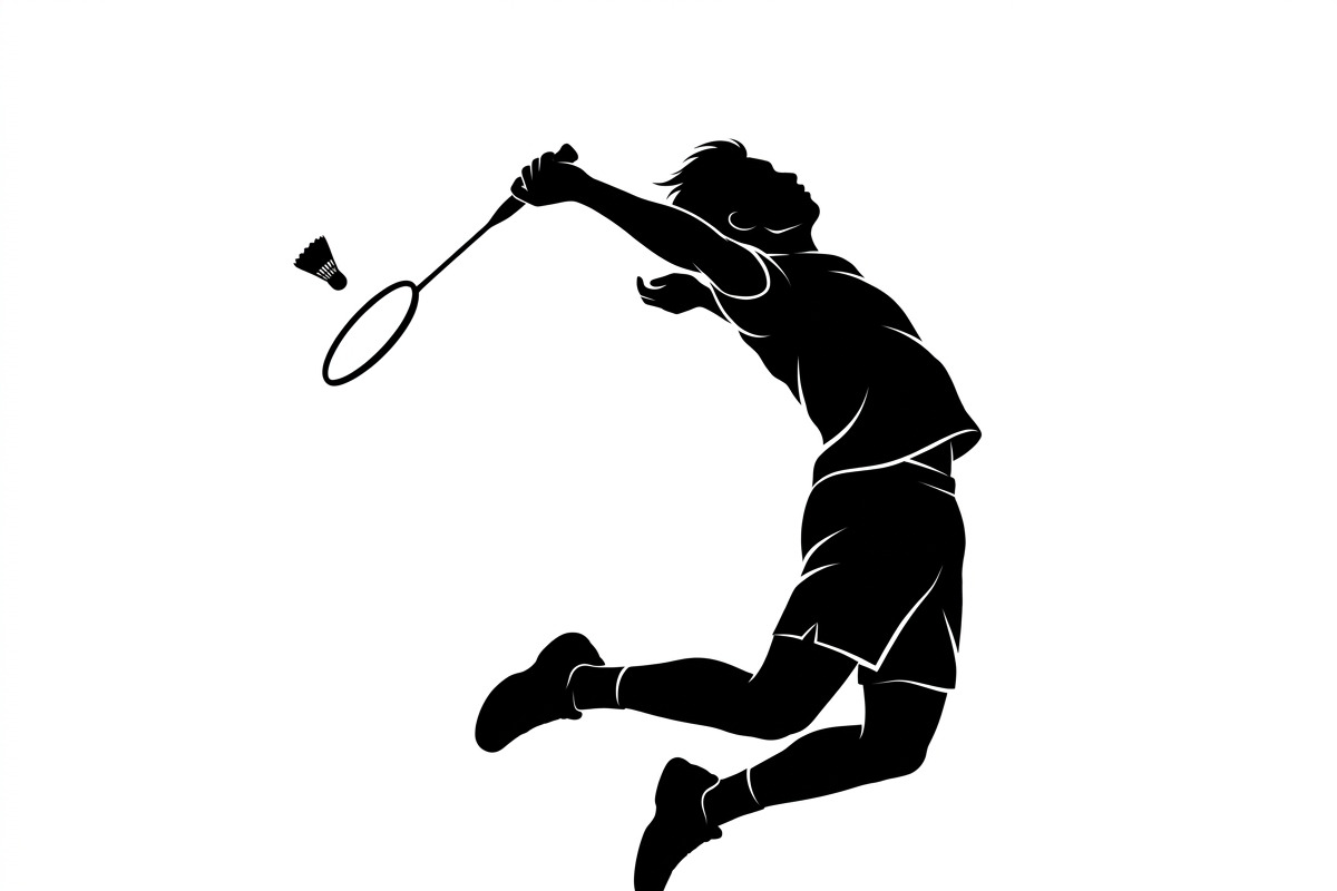 60 Badminton Player Smash Silhouette, a Person Illustration by Amazin_art (Photo 7 of 37)