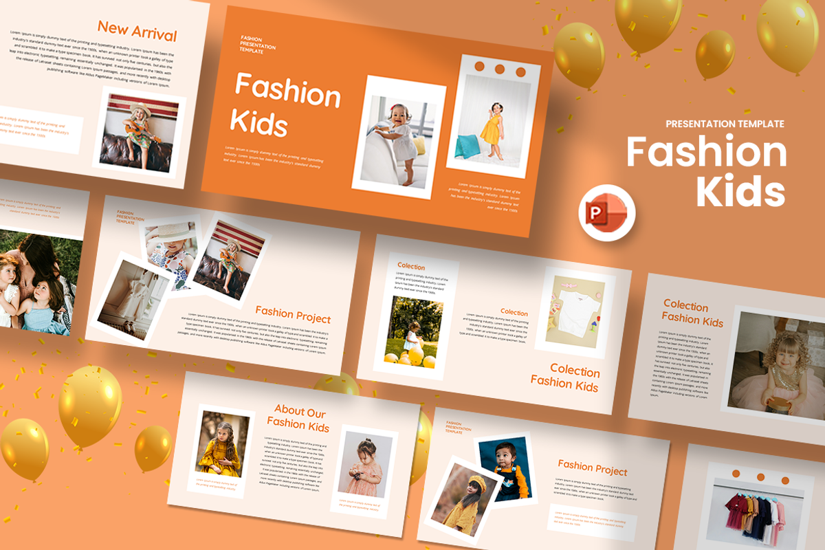Fashion Kids - PowerPoint Template, a Presentation Template by QR Design Studio (Photo 1 of 3)