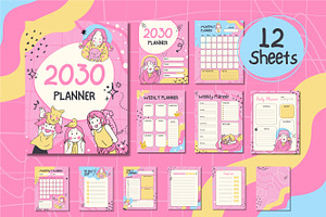 2030 Planner Canva Template Pack