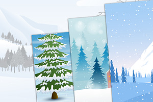 Winter Landscape Background