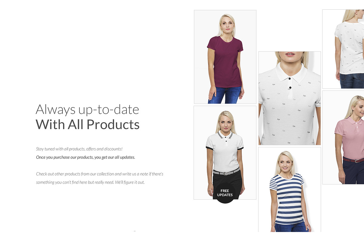 Women T-Shirt Mockups Set FREE DEMO, a Books & Magazine Mockup by Apparel_Mockups (Photo 21 of 27)