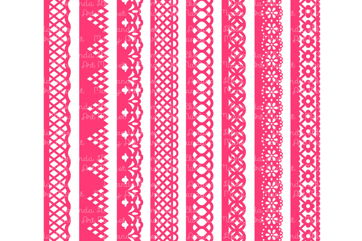 Hot Pink Lace Clipart & Vectors, an Illustration by Amanda Ilkov (Photo 4 of 5)