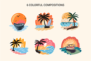 Summer Illustrations & Doodles Set, a Seasonal Illustration by Oktyabr (Thumbnail 4 of 10)