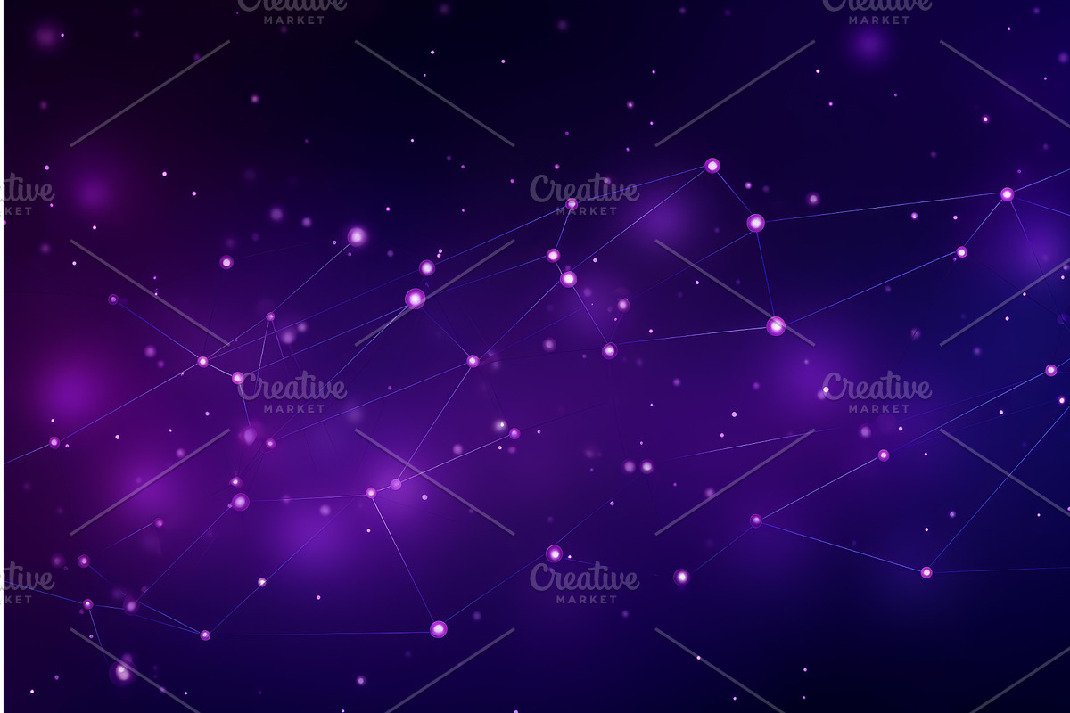 Abstract purple network connecting, a Technology Illustration by Ylivdesign
