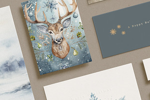 Winter And Christmas Watercolor Set