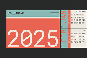 Simple 2025 Desk Calendar