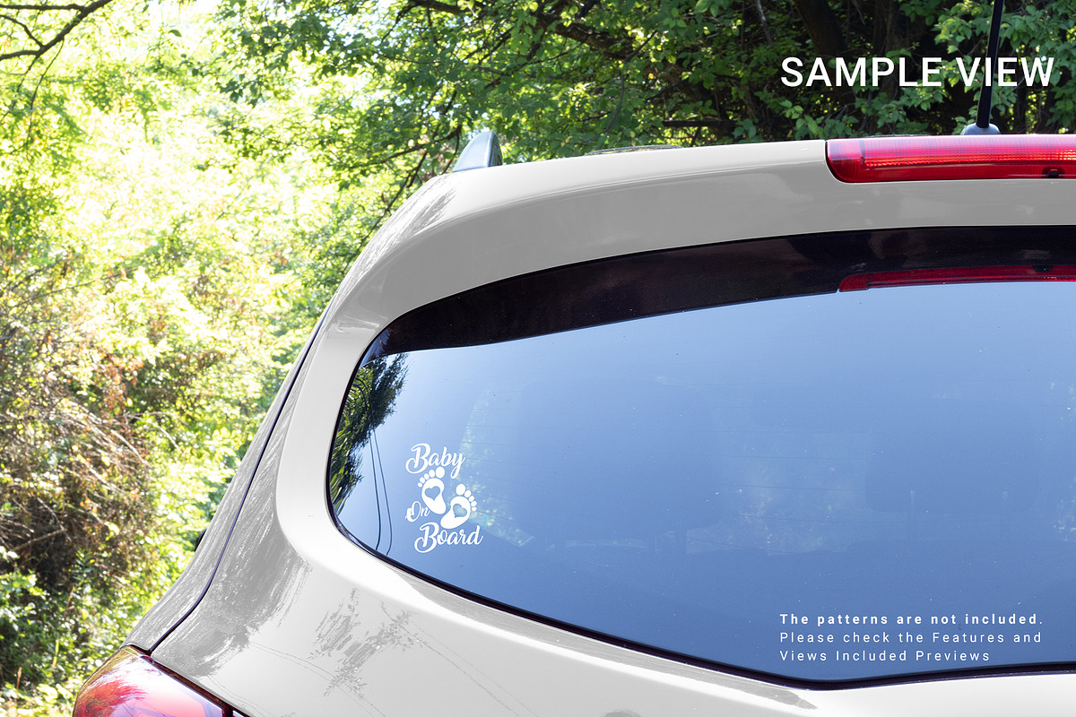 Car Sticker Mockup Set, a Product Mockup by mock-ups (Photo 8 of 10)