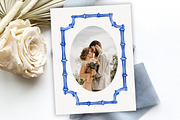 Watercolor Blue Bamboo Frames, an Object Graphic by SvetaArtStore (Thumbnail 2 of 5)