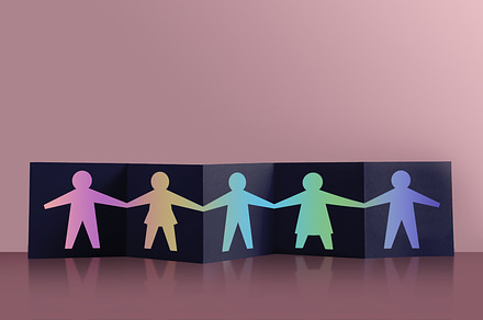 Love, Community and Unity Concepts. Social Cooperation. Organiza