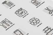 Zero Waste | 16 Thin Line Icons Set, an Outline Icon by Alex Blogoodf (Thumbnail 7 of 9)