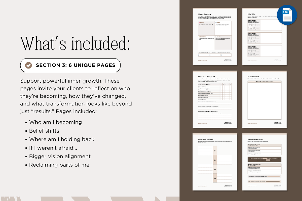Fillable Reflection Journal Workbook, a Presentation Template by Our Polished Pages (Photo 14 of 20)