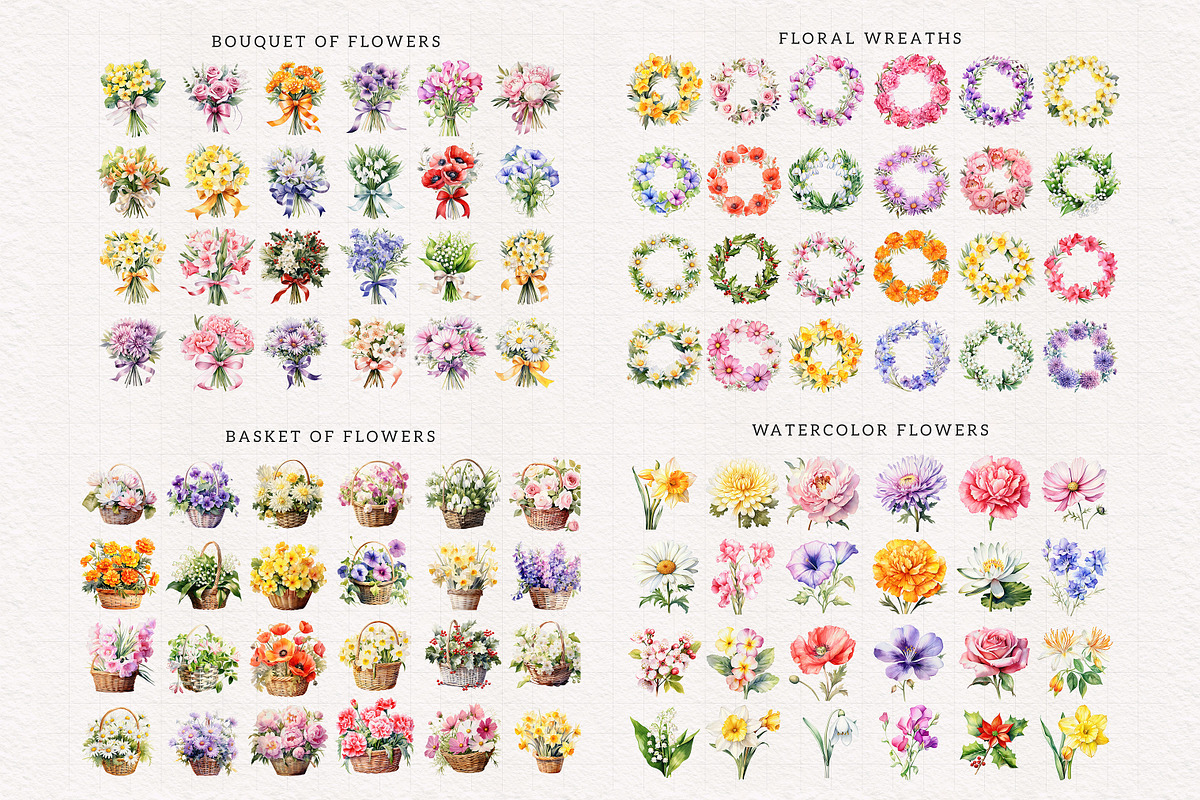 Birth Month Flower Clipart Bundle, an Illustration by PaintPixelCo (Photo 6 of 14)