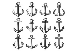 Nautical Ship Anchor Symbols