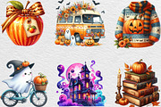 Retro Fall Halloween PNG Clipart, an Illustration by Black Bird Studio (Thumbnail 5 of 6)