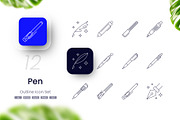 Pen icon, an Outline Icon by cidcud_graphic (Thumbnail 1 of 2)