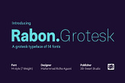 Rabon - Grotesk typefaace, a Sans Serif Font by Ridha-38.lineart (Thumbnail 1 of 9)