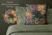 Watercolor flowers Chrysanthemum, a Decorative Illustration by Artcard Watercolor (Thumbnail 2 of 5)