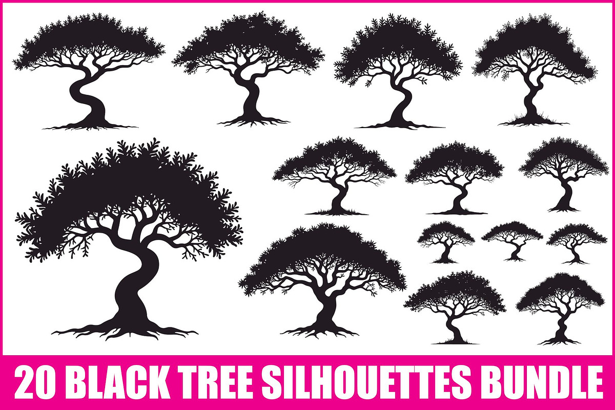 Black Tree SVG Bundle, an Illustration by hafijul (Photo 2 of 21)